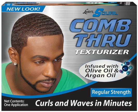 S Curl comb  blue regular relaxer