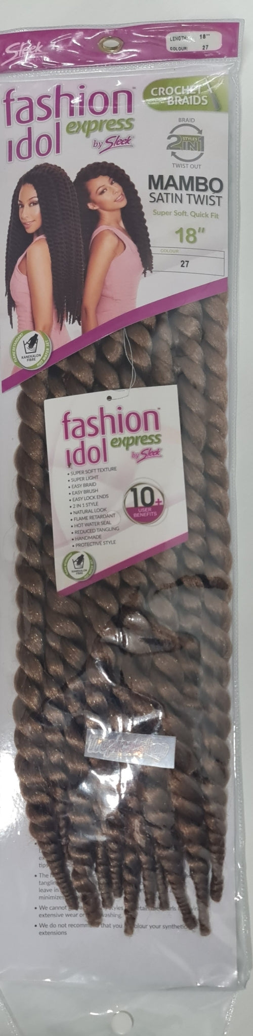 Sleek mambo box braid18” col 27